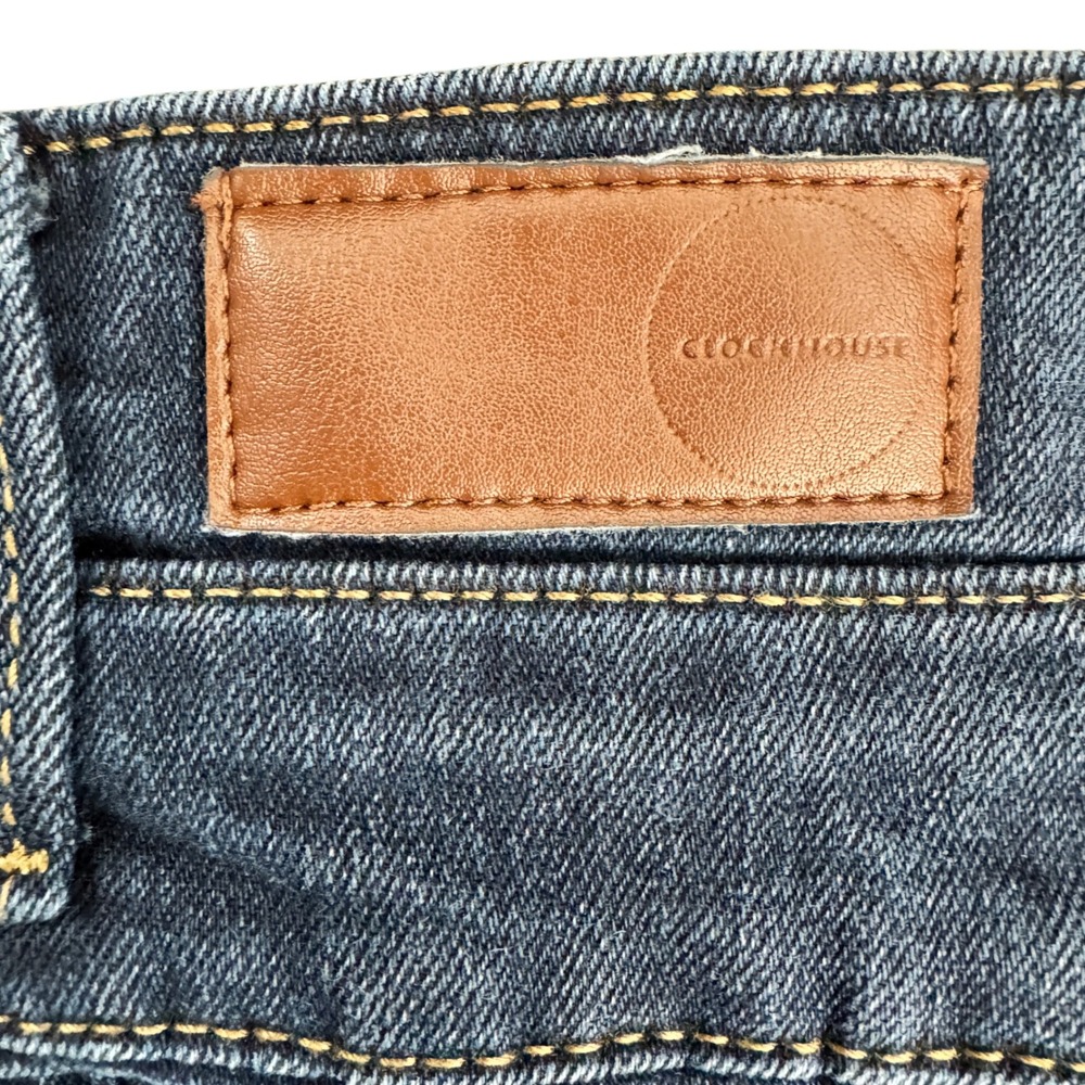 Clockhouse Womens High Waisted Skinny Jeans Dark Wash 4-Button Fly Size 44